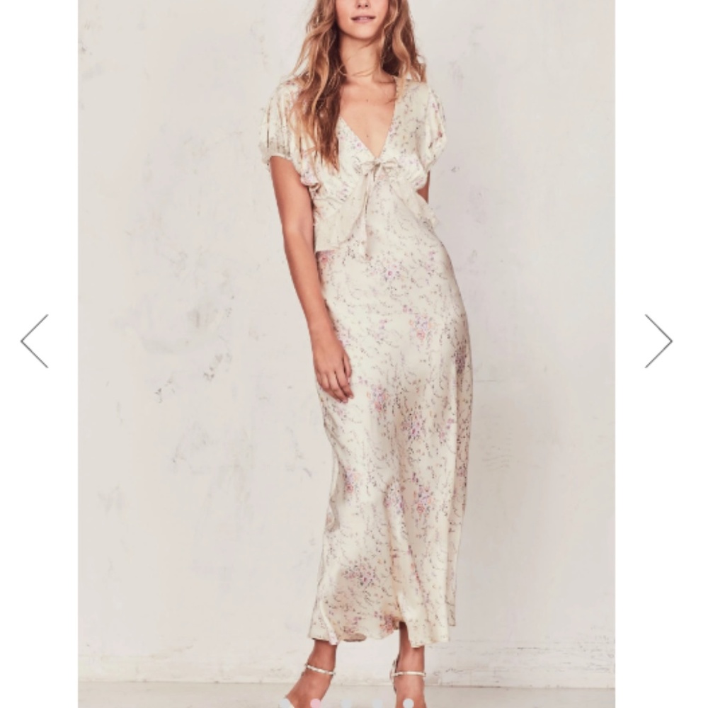 NWT LoveShackFancy Lillian Dress 00 XS Biscotti